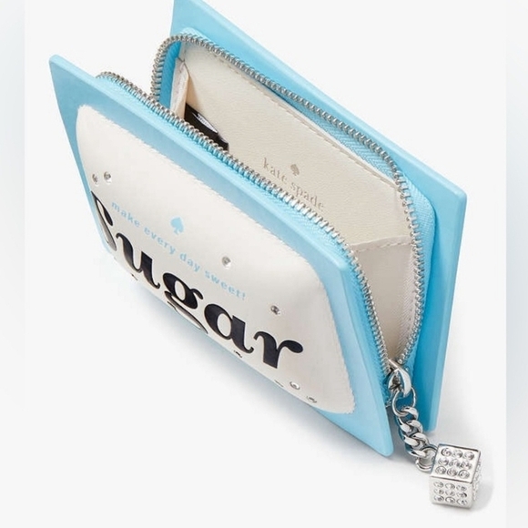 🔹️ Kate Spade 🔹️Coffee Break 3D Sugar Packet Small Card Holder ✨️💙 - Picture 2 of 4